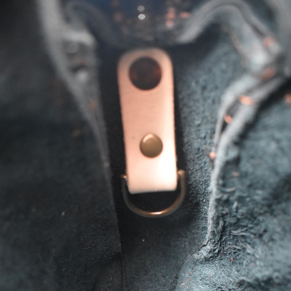 Go Forth Goods Original Sarah Leather Crossbody Indigo Bison with Custom Options - Picture 7 of 9